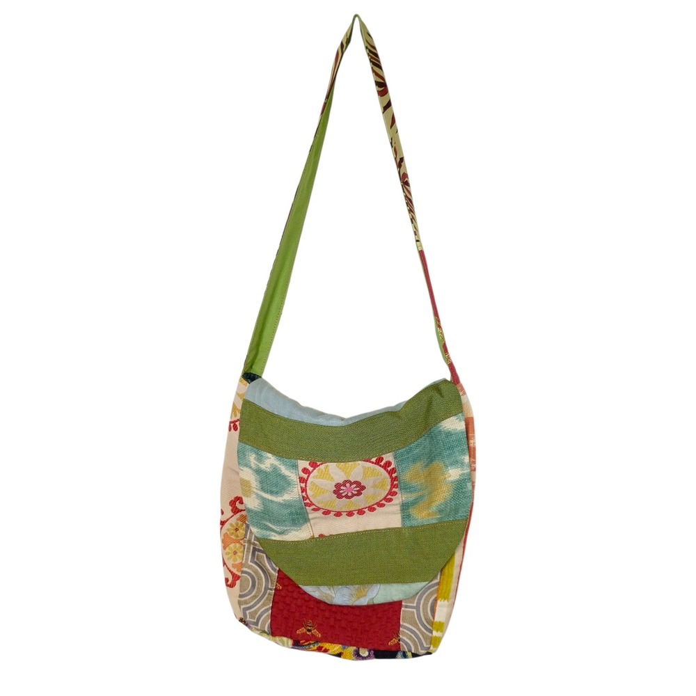 Handmade Patchwork‎ Tapestry Shoulder Bag Multicolor Boho Floral Ikat Crossbody